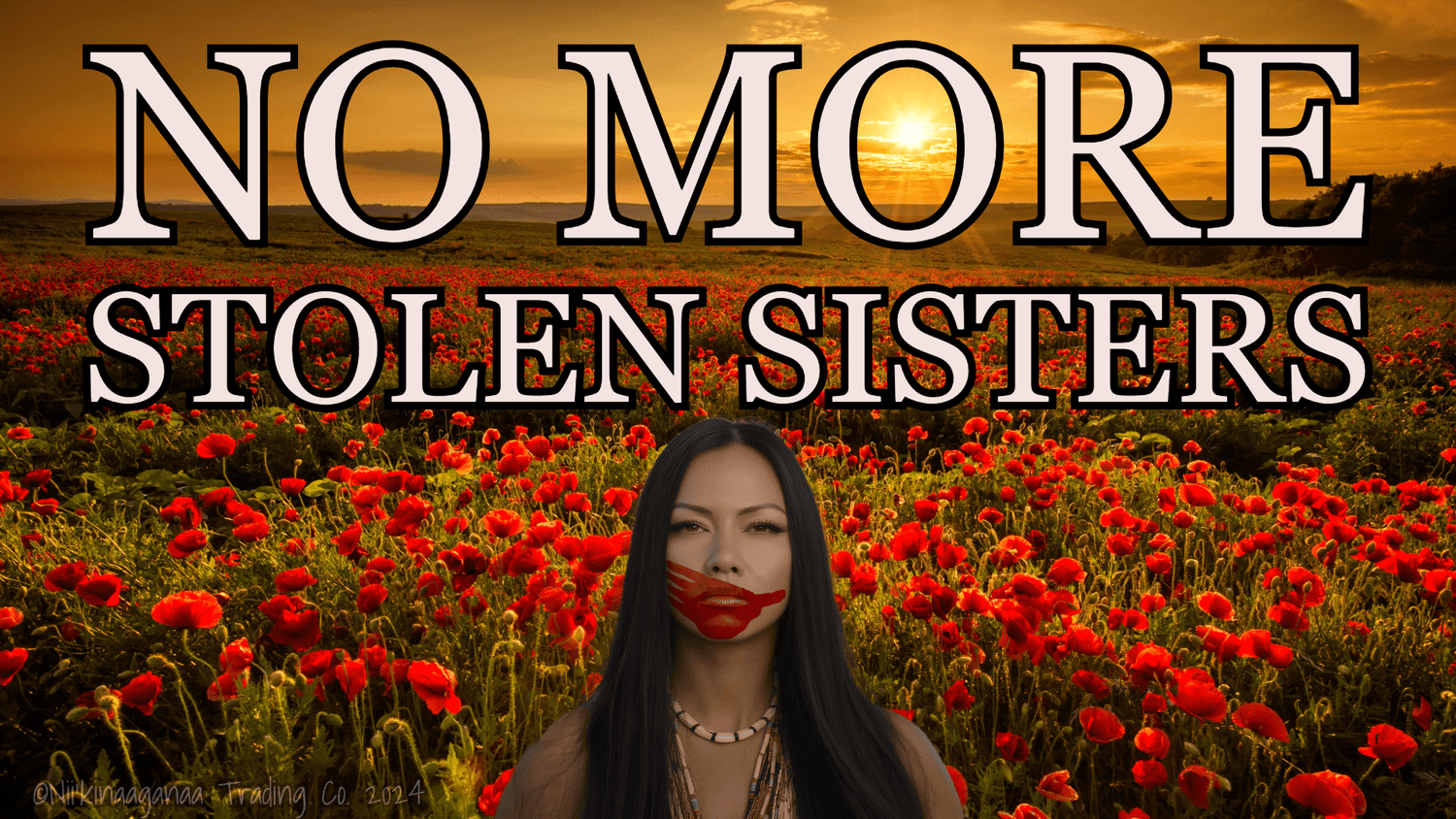 'No More Stolen Sisters' Red T-Shirt Collection - Nii’kinaaganaa Trading Co.