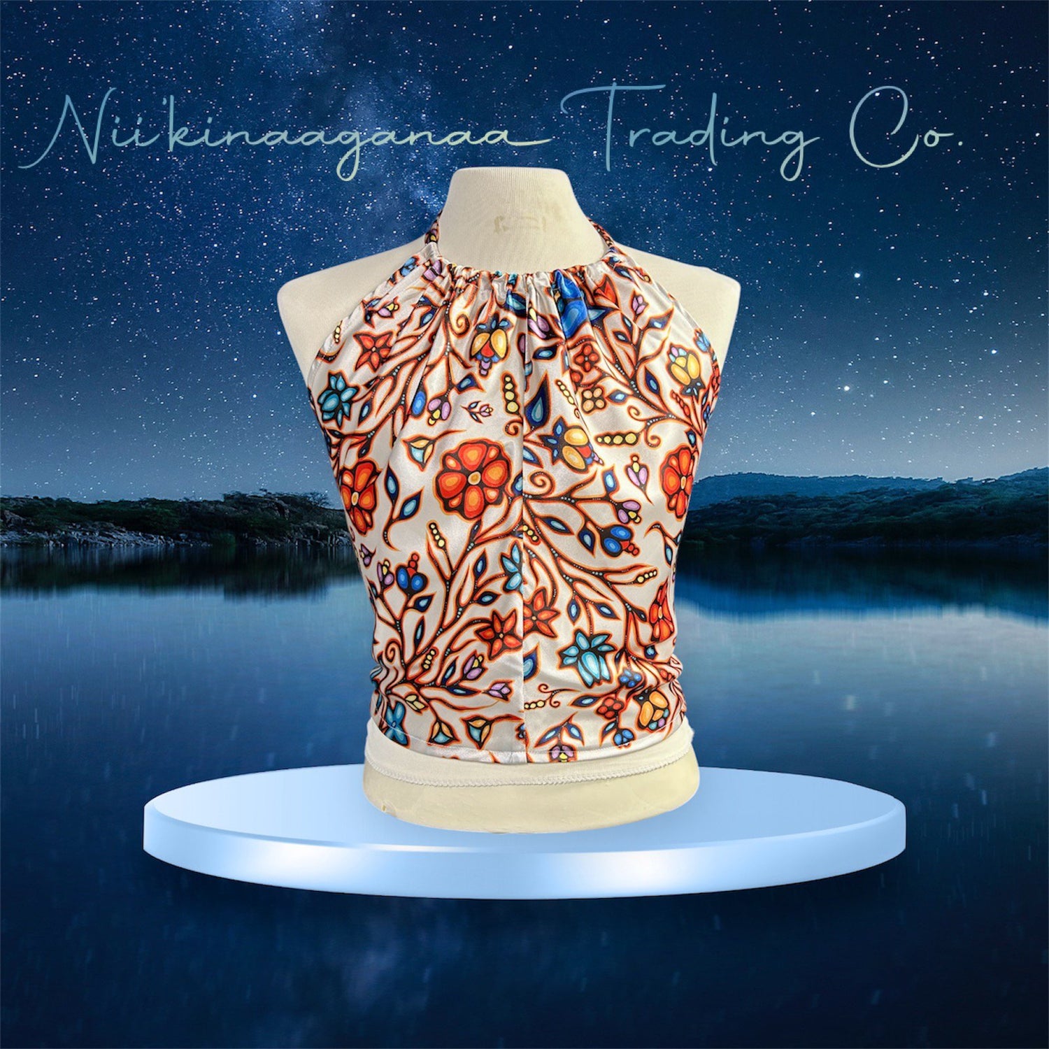 Satin Halter Tops - Nii’kinaaganaa Trading Co.
