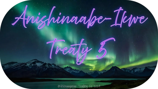 Custom Designed T-Shirt 'Anishinaabe Ikwe Treaty 5' Nii’kinaaganaa Trading Co.