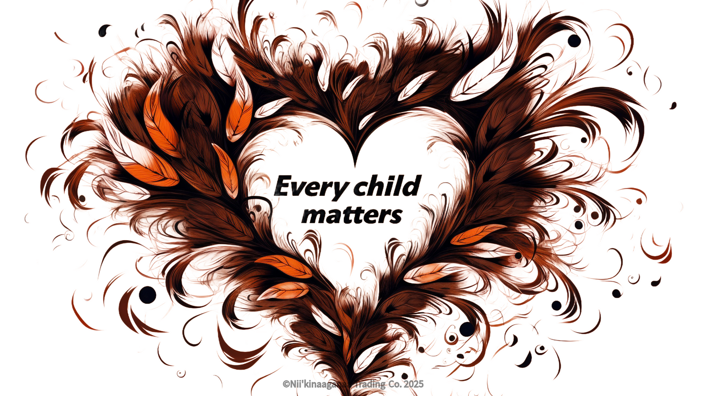 Custom Designed  'Every Child Matters' Orange T-Shirt Design 2