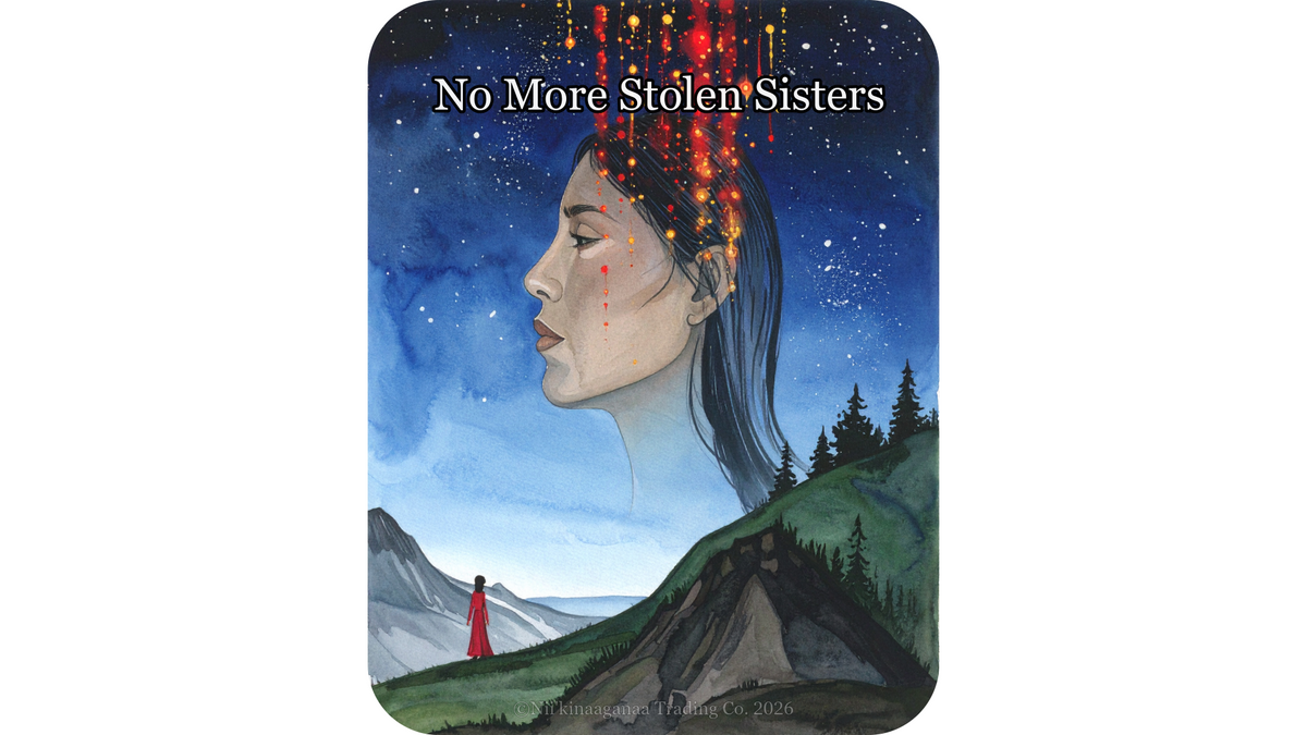 Adult Size Custom Graphic Designed T-Shirts 'No More Stolen Sisters' (Design 4)