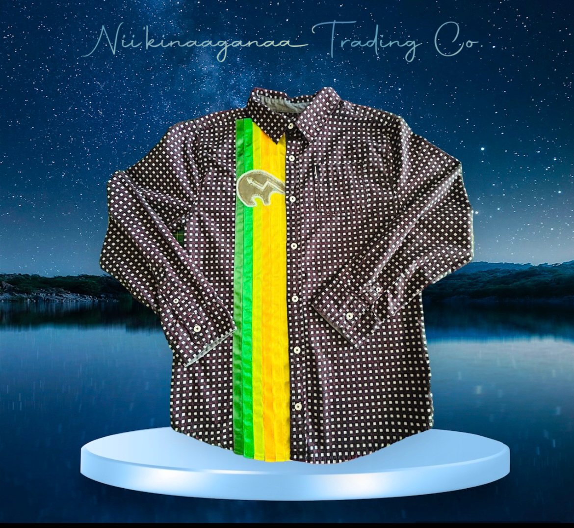 Boys Contemporary Ribbon Shirt - Nii’kinaaganaa Trading Co.