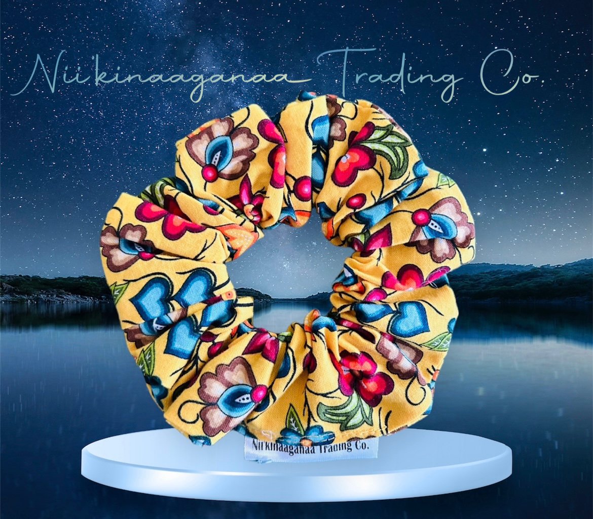 Cotton Hair Scrunchie - Nii’kinaaganaa Trading Co.