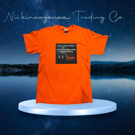 Custom Designed 'Every Child Matters' Orange T-Shirt - Nii’kinaaganaa Trading Co.