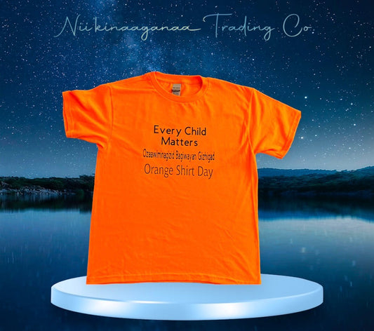 Custom Designed 'Every Child Matters' Orange T-Shirts - Nii’kinaaganaa Trading Co.