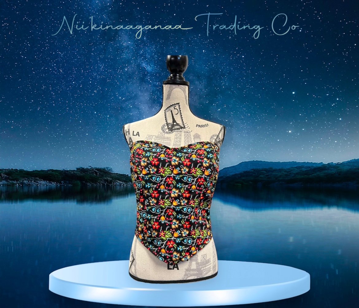 Women's Cotton Corset - Nii’kinaaganaa Trading Co.