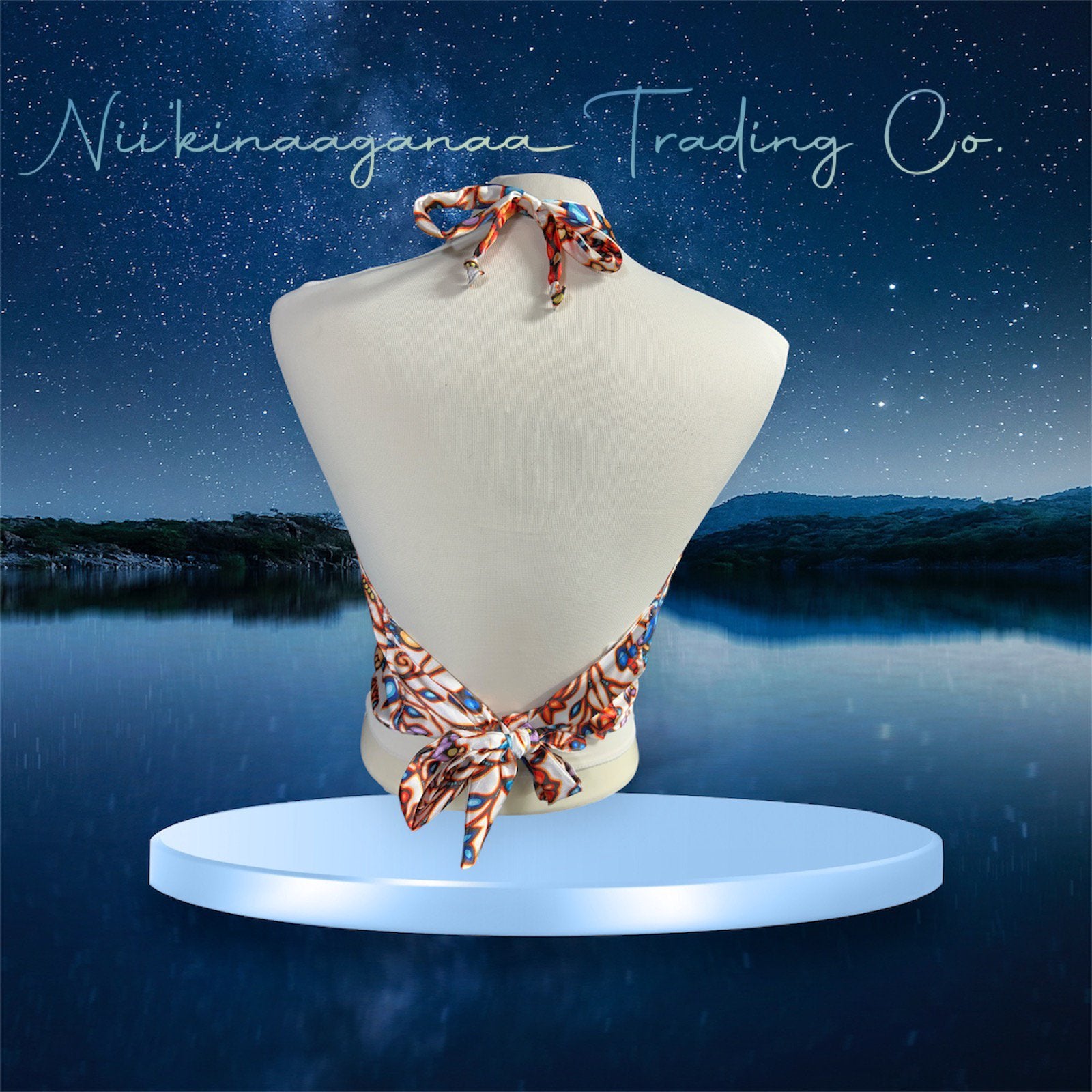 Women’s Satin Halter Top - Nii’kinaaganaa Trading Co.